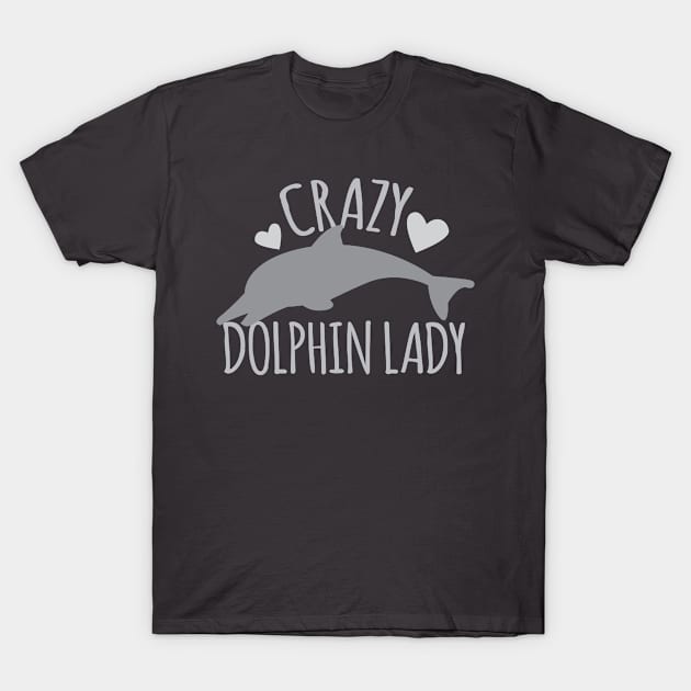 Crazy dolphin lady T-Shirt by jazzydevil